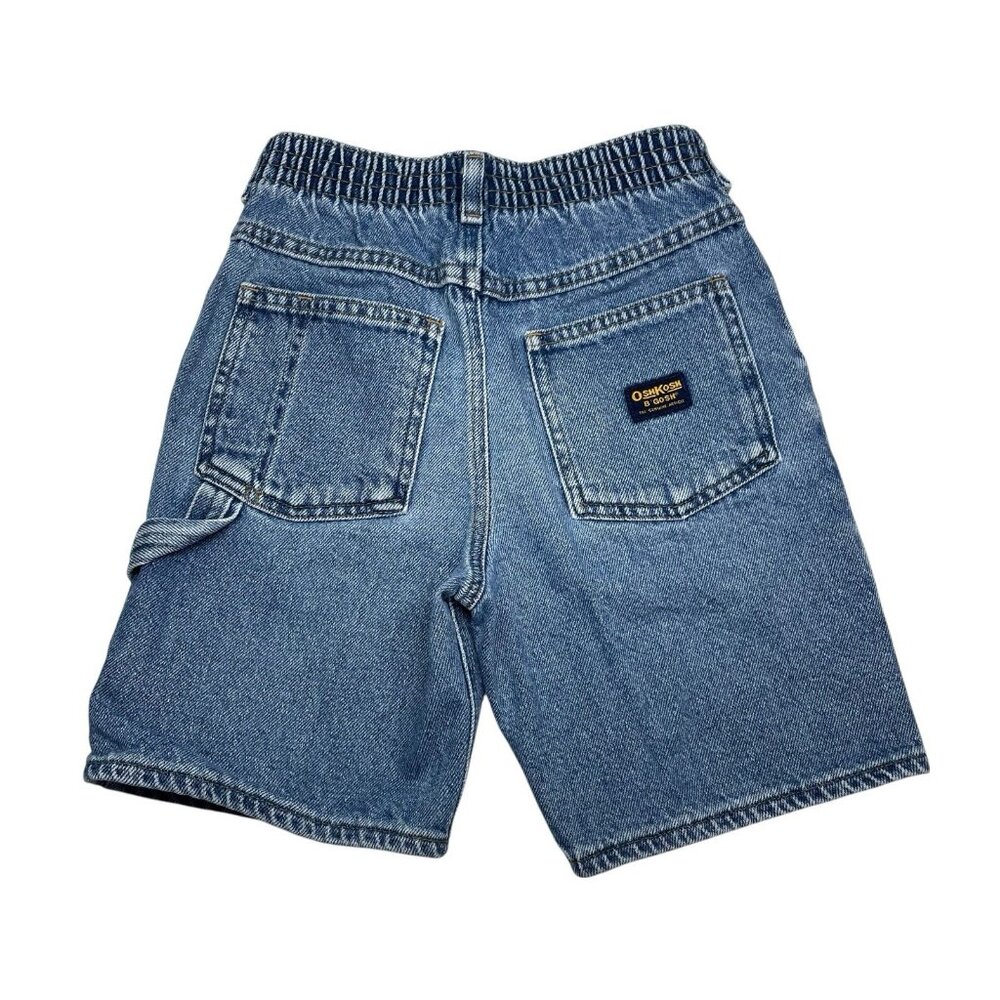 Vintage OshKosh Denim Jean Shorts Elastic Waist Kids Size 7